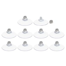 10 Packs Suction Cups for Glass 40mm/1.6" Dia Sucker Pads with M6 x 8mm Screw