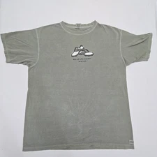 Life is Good Shirt Not All Who Wander Are Lost XL Graphic Gray Faded Wash Tee