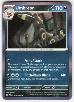 UMBREON 059/131 HOLO RARE PRISMATIC EVOLUTIONS POKEMON HOLO NM/M