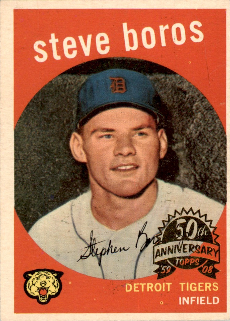 2008 Topps Heritage 50th Anniversary Buyback #331 Steve Boros Detroit Tigers