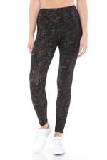 Women's Yoga Style Banded Lined Multi Printed Knit Legging With High Waist