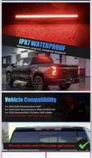 For 2019-2026 Chevy Silverado GMC Sierra LED Third Brake Light w/ 2 Camera Holes