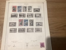 Ceylon (Sri Lanka) 12 used stamps +1 mint on Album page