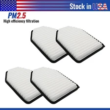 4x Engine Air Filter For 2007 2008 - 2017 Jeep Wrangler 2018 Jeep Wrangler JK