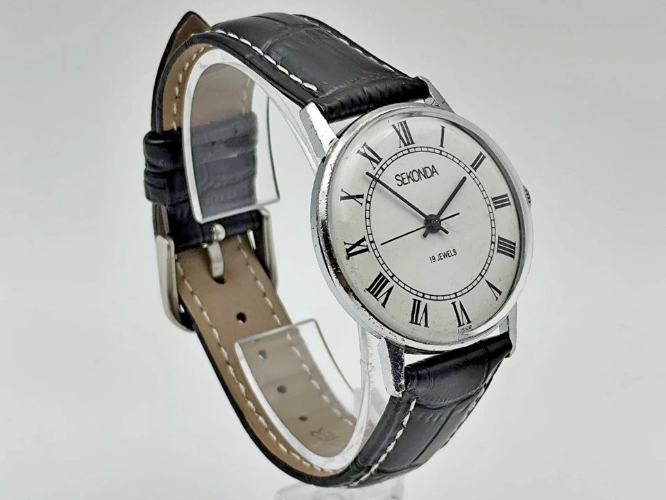 Reloj Pulsera Mecánico Vintage Soviético Sekonda Raketa 2609 Reloj Reparado URSS Foto 3 de 4