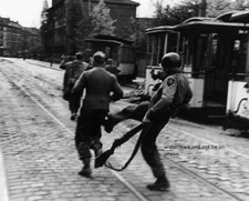 American Soldier Kicking German POW 8x10 World War II WW2 Photo Picture 242