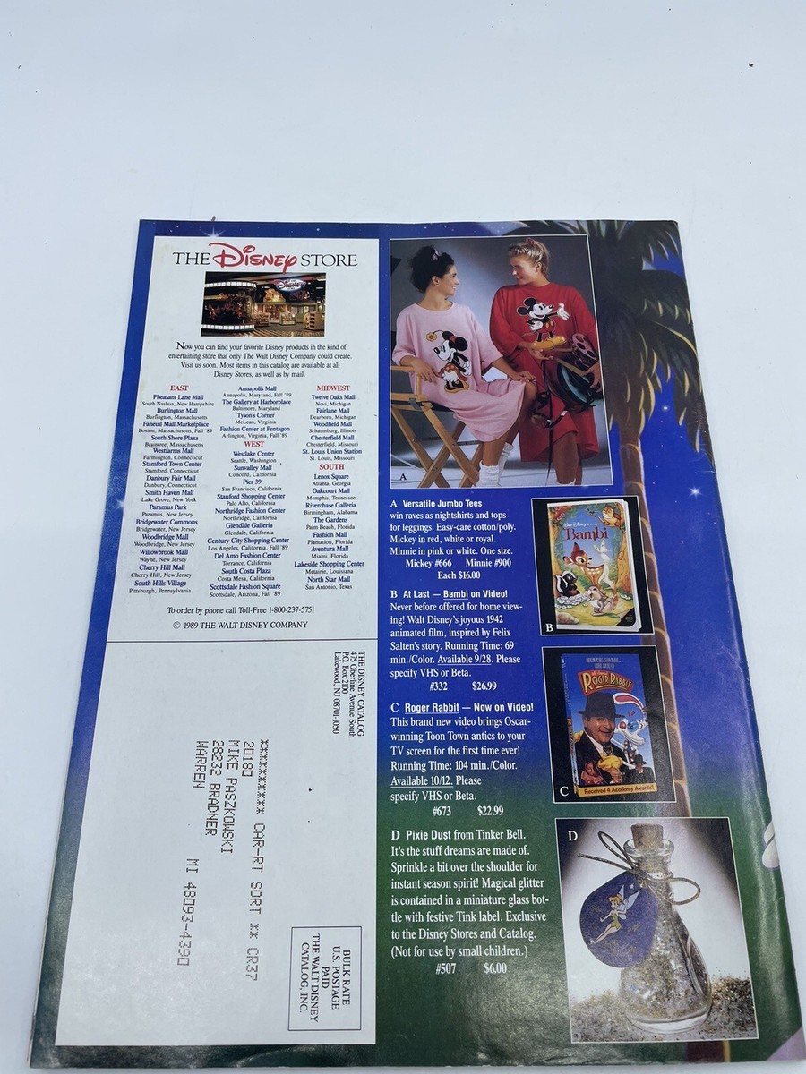 Vintage 1989 The Disney Catalog 47 Pages Holiday 1989 GREAT