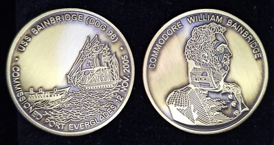 DDG-96 USS BAINBRIDGE - Commodore William - Navy Challenge Coin