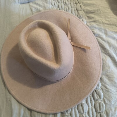 NWOT BRIXTON SARA Wool Felt Wide Brim Hat Soft Pink One Size  display picture 2