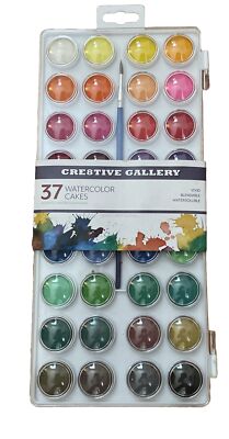 Creative Gallery  Watercolor Cakes Vivid Assorted Colors Thirty Seven NEW