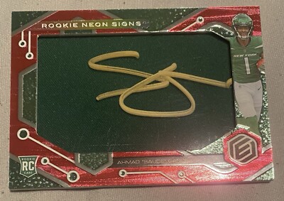 2022 Panini Elements Ahmad Sauce Gardner 57/99 Rookie Neon Signs Patch Auto