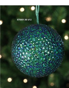 Albero Di Natale Ebay.6pz Palla Paillettes Verde O 12 Decorazione Per Albero Di Natale Ebay