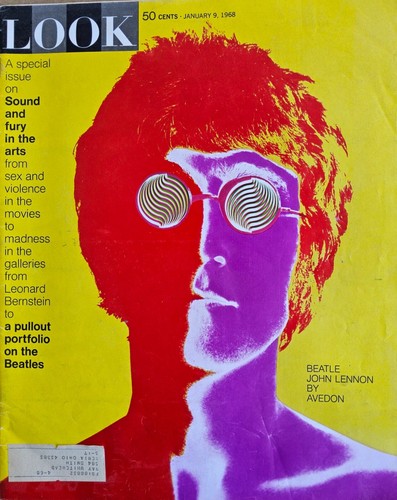 Rare LOOK mag January 9, 1968 Beatles Avedon portfolio pullout IN TACT