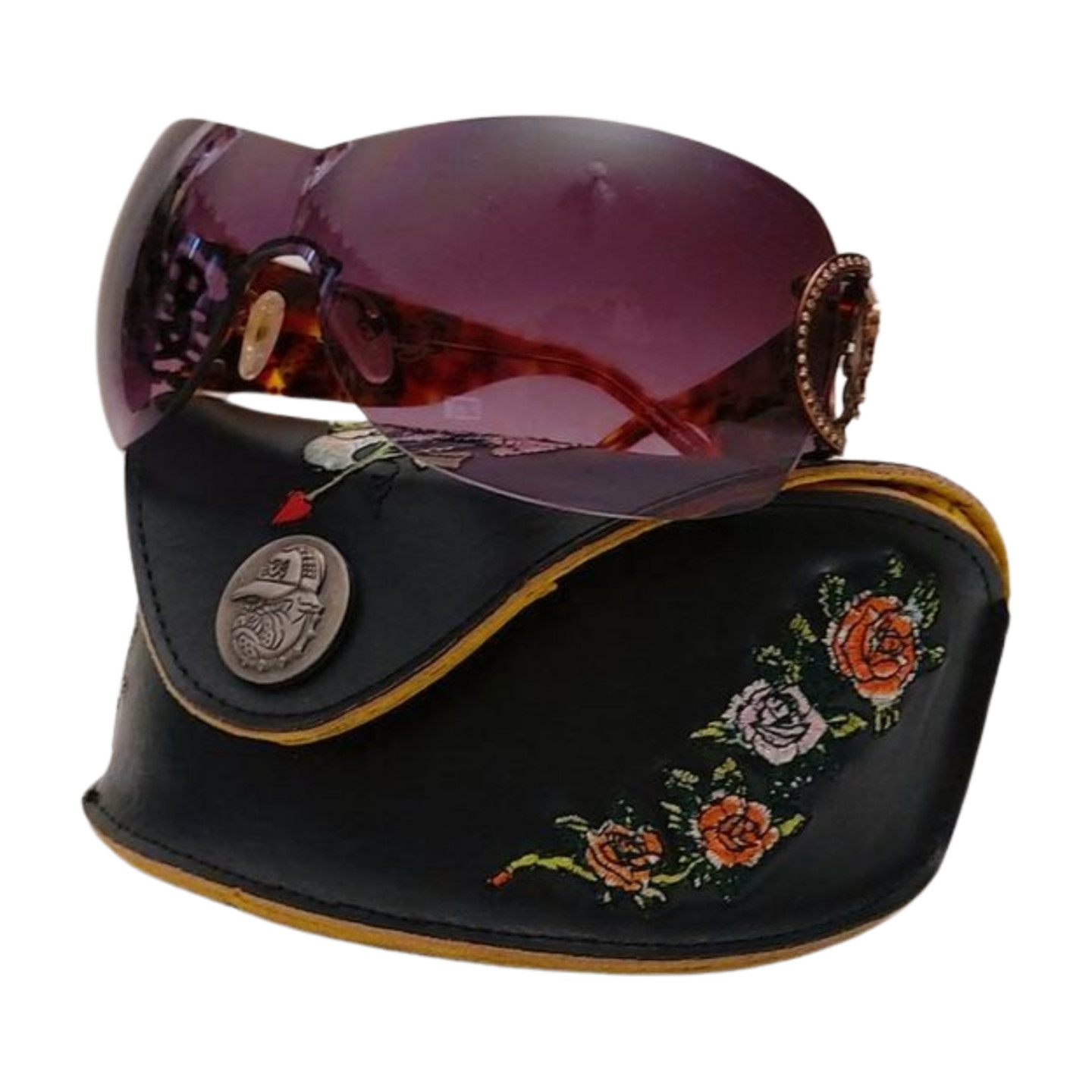 Ed Hardy EHS 024 Tortoise Shield Sunglasses 0270 - image 9