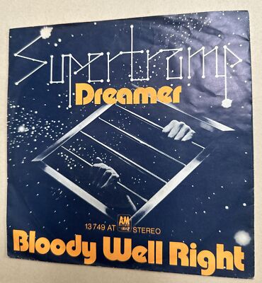 7'' 1974 GERMAN PRESS RARE IN VG++  ! SUPERTRAMP : Dreamer + Bloody Well Right