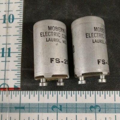 LOT OF 2 FS-25 Fluorescent Starters 18W 20W 22W 25W Fluorescent Lamps mobern