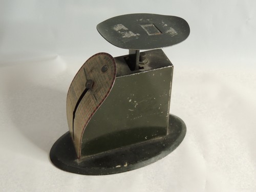 USPS POPULAR Metal Postal Scale, 0-1 Lb Antique Tin Postage Weight Vintage - Picture 3 of 5