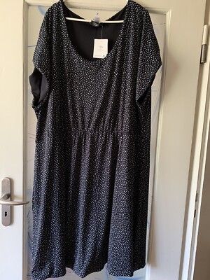 Neu Wendekleid  52 54 XXL Benotti 2in1 Plus Size Übergröße Curvy Blau Weiß Kleid