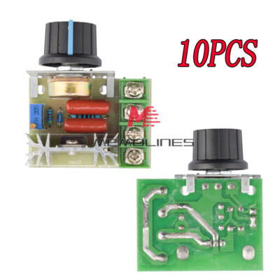 10PC 220V 2000W Speed Controller SCR Voltage Regulator Dimming Dimmer Thermostat