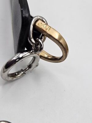 NWT DVF Diane Von Furstenberg Womens Black Tassel Belt size M/L Diane von Furstenberg DVF Black Leather Tassel Metal Gold  main image 4