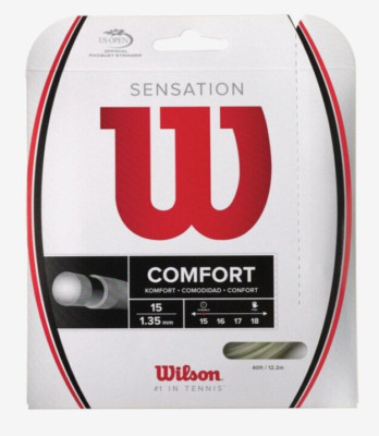 Wilson Sensation Comfort 15G / 1,35mm 12,2m 40ft Tennissaiten Set - Weiß