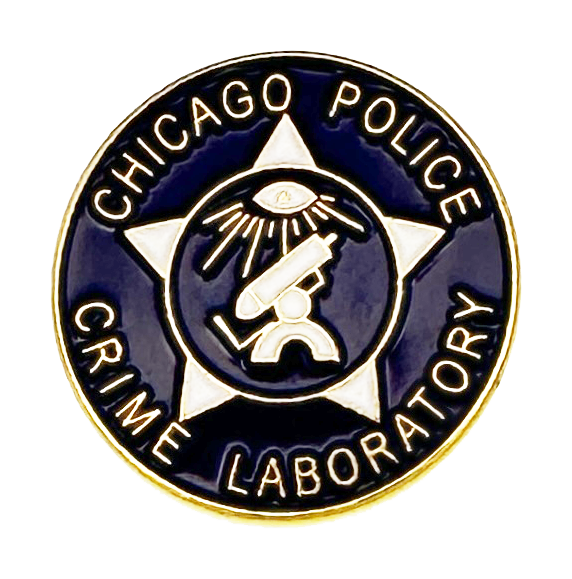 CHICAGO POLICE DEPARTMENT LAPEL PIN: Crime Laboratory