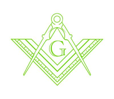 Vintage Masonic Freemason Compass & Square Mason Freemason Vinyl Decal Sticker