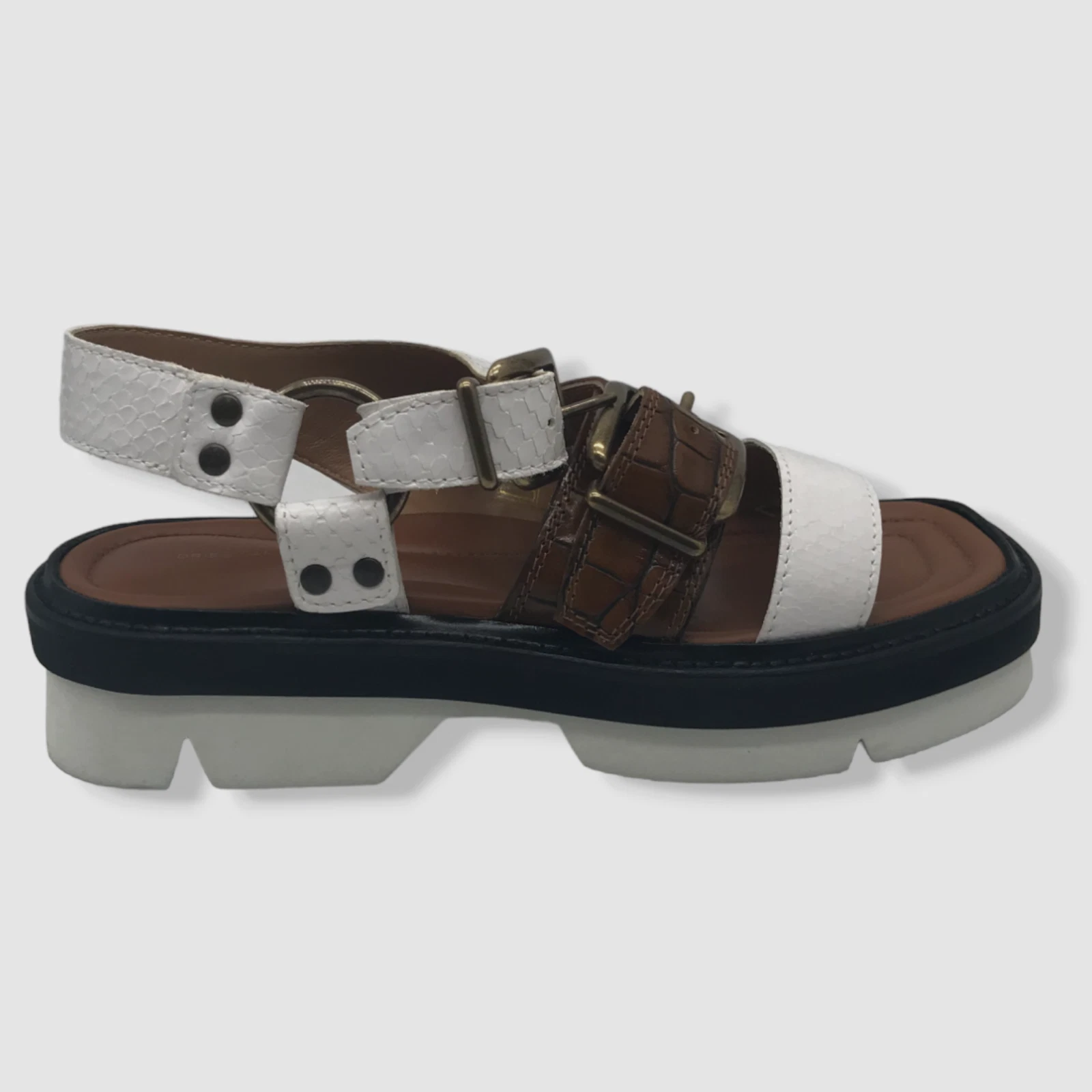 VANS Sandali da donna bianchi a forma piatta Dries Van Noten $950 taglia EU 37 US 7