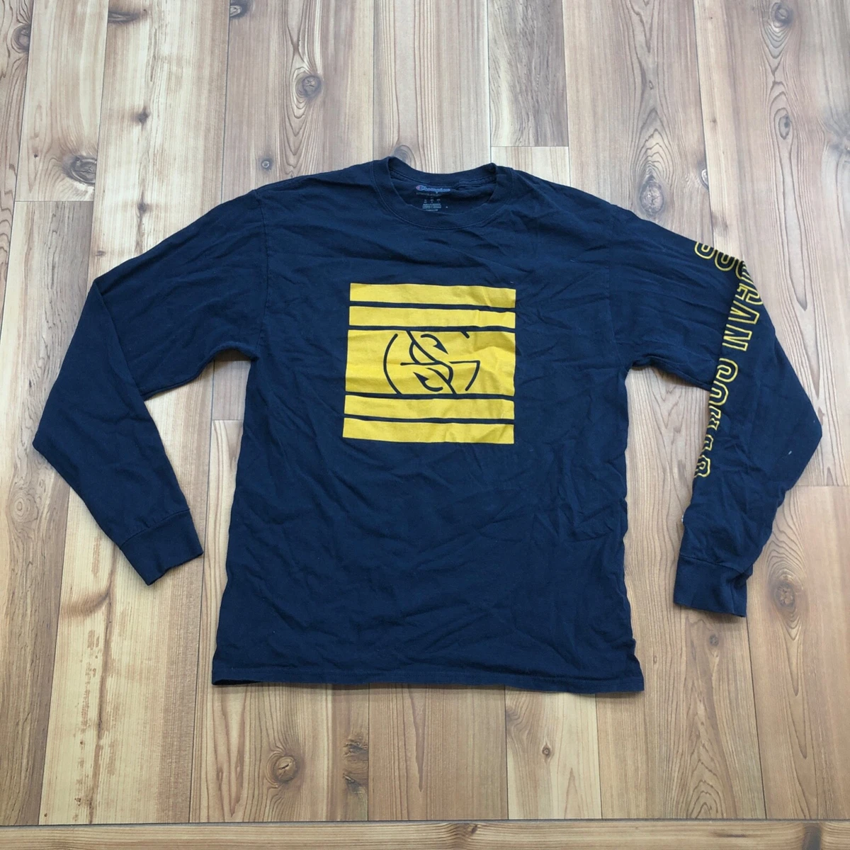 Champion Navy Blue Googan Squad Long Sleeve Graphic T-Shirt Adult