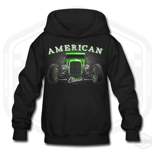 Children's Ford Model A Hot Rod American Classic Car Hoodie - Picture 9 of 19