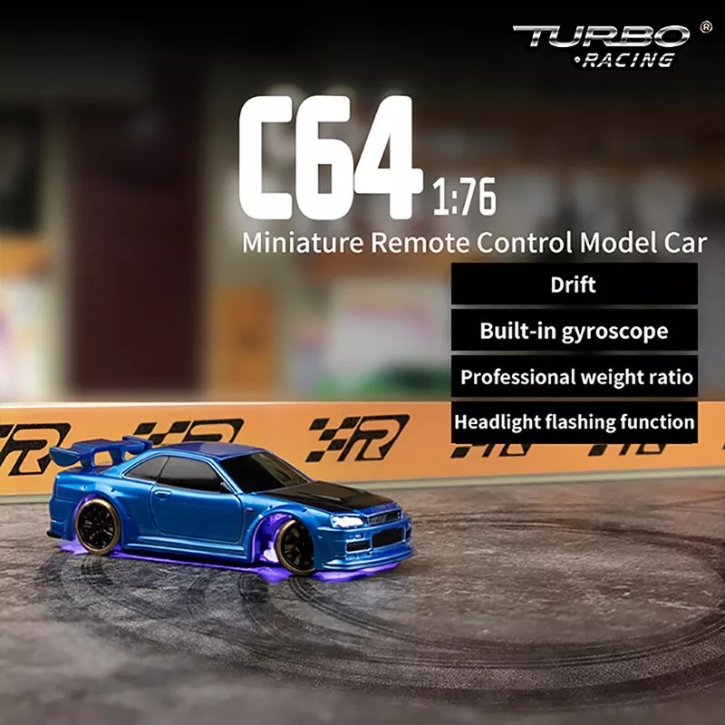 TURBO RACING C64 1/76 Full Scale Mini Remote Control Drift RC Car