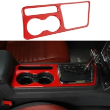 Red Console Gear Shift Panel Cover Trim Accessories For Dodge Challenger 2009-14