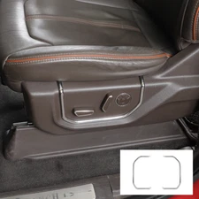 2pcs Front Seat Side Frame Cover Trim Strip For Ford F150 F-150 2015-2020 Chrome