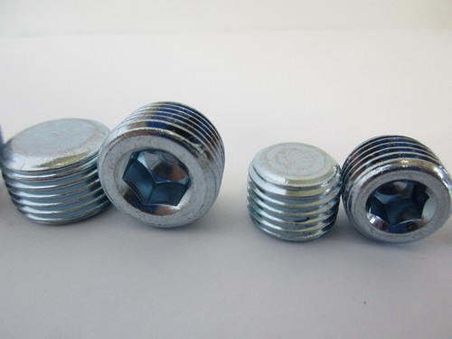 1/2" 3/8" 1/4" 1/8" NPT ZINC PIPE FITTING PLUGS INTAKE WATER PUMP FUEL #8250 - Picture 8 of 9
