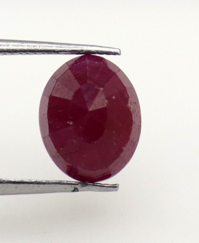 Dark Pinkish Red Color Natural Untreated Ruby Oval Cut Loose Gemstone 1.98 Ct - Picture 9 of 10
