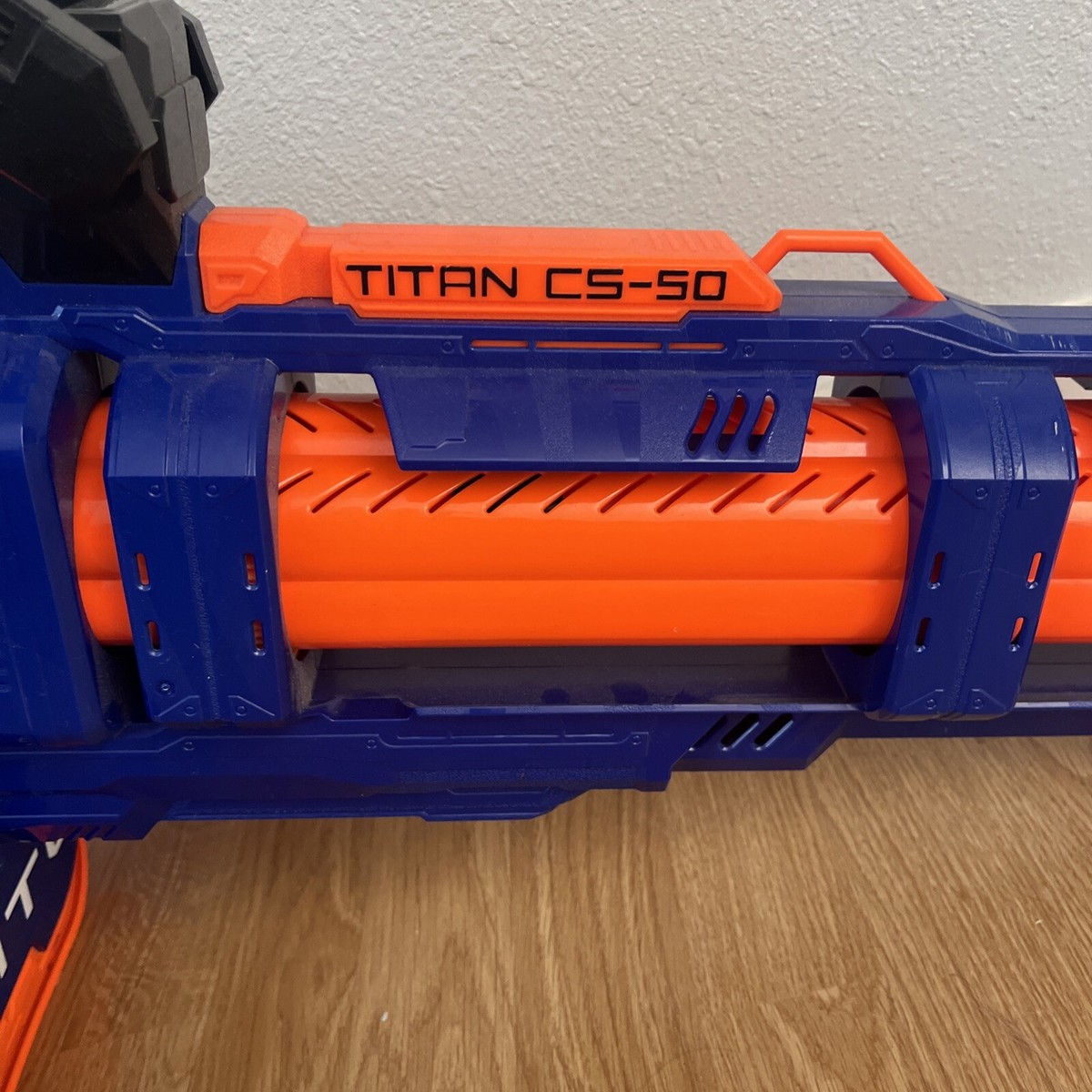 Nerf Titan CS-50 N-Strike Elite Blaster with 50 Dart Drum Tested
