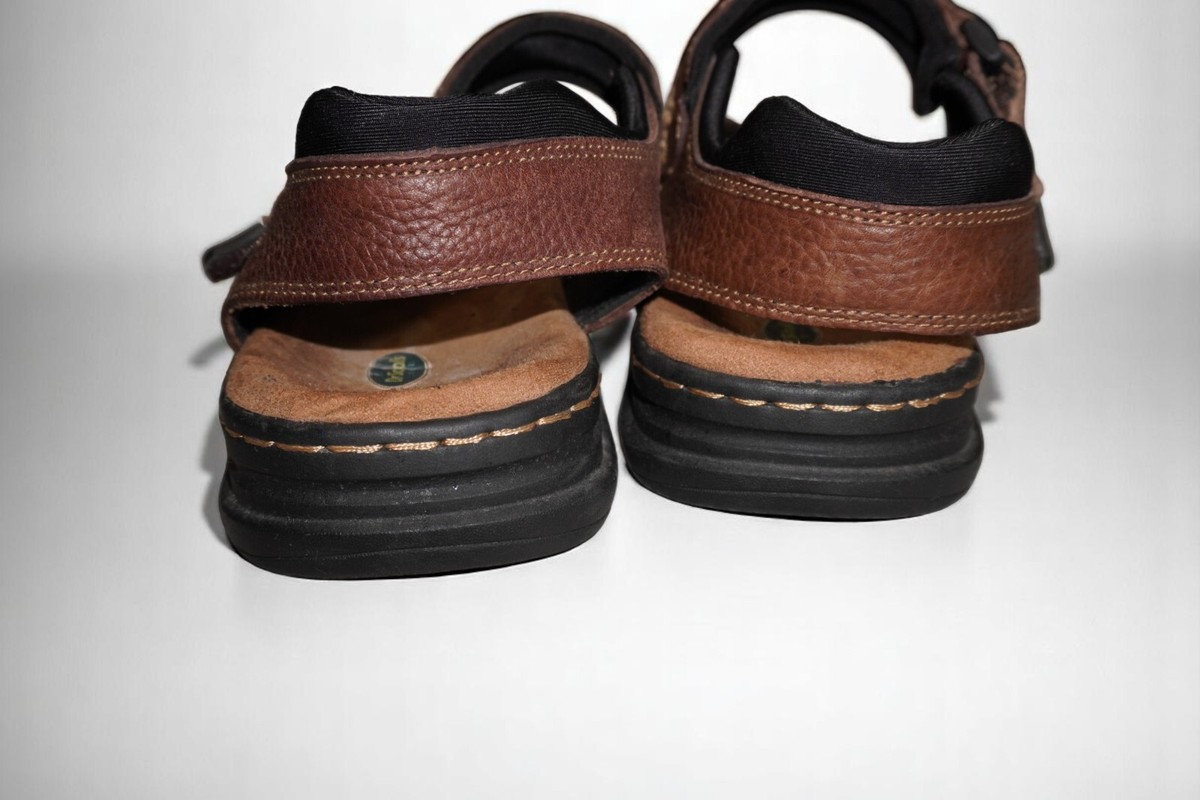 Dr. Scholls Sandals \'Gus\' Memory Foam Cool Fit Brown Pebbled Leather Men\'s Sz 11 Dr. Scholls Men main image 4