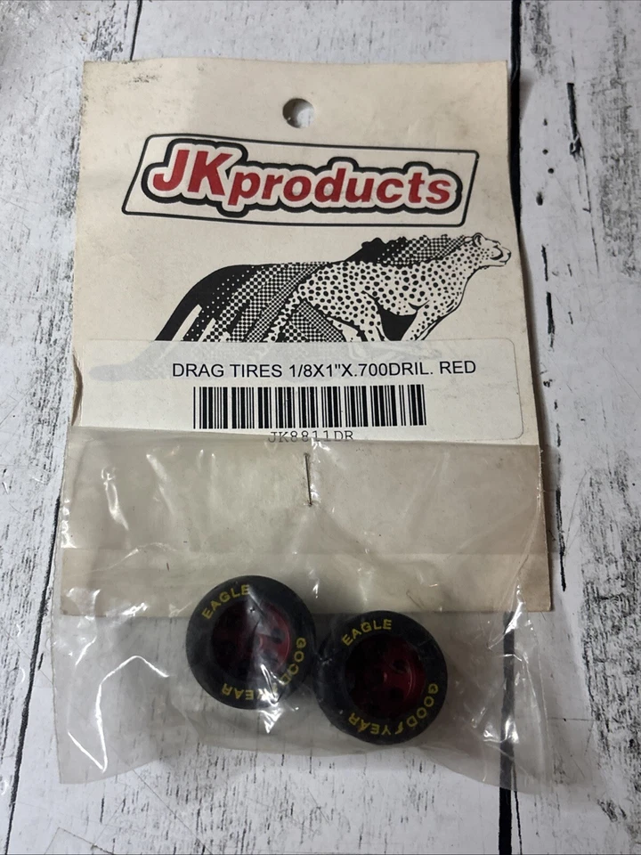 Neumáticos y llantas de arrastre JK Products 1/8 X 1” X 700 taladro. Rojo Nuevo JK8811DR Foto 4 de 4