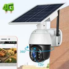 Home Security Camera Outdoor Solar Battery Powered Wireless IP Cam Night Vision
