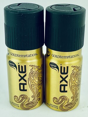 AXE GoldTemptation Deodorant Body Spray All Day Fresh 4 oz cans 2 pack