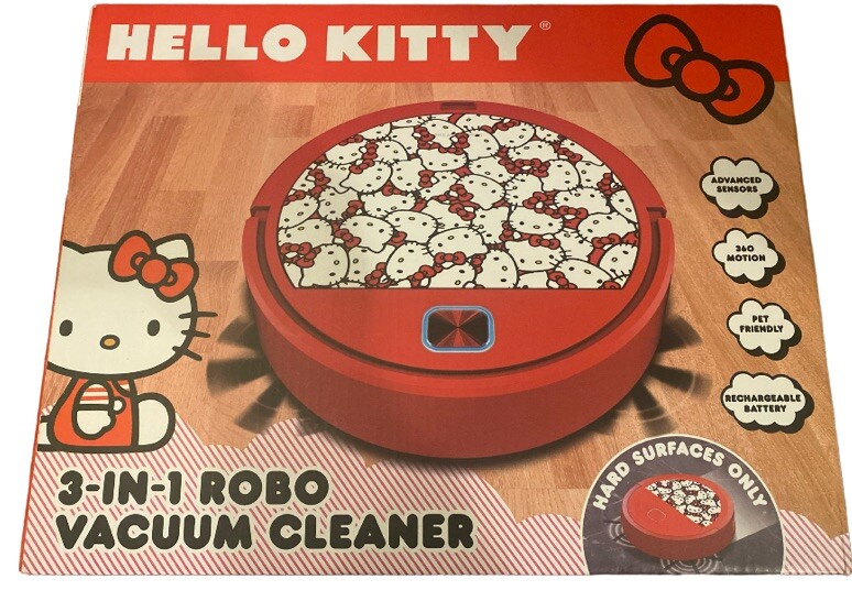 New in Box Hello Kitty Sanrio 3-in-1 Robot Vacuum Cleaner SIL