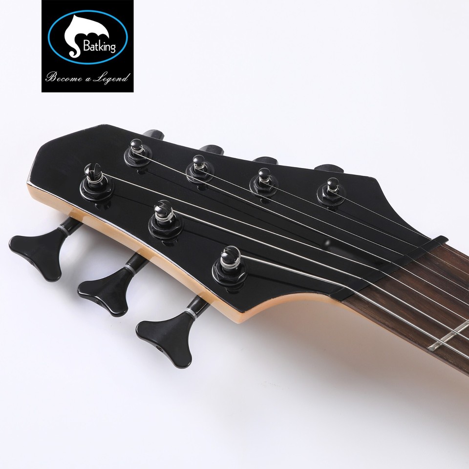 Fanned fret 7string (3 bass strings+4 guitar strings) electric bass ...