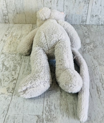 Jellycat Babbington Gray Kitty Cat Plush Pink Ears Stuffed Animal RARE All Grey - Picture 7 of 9