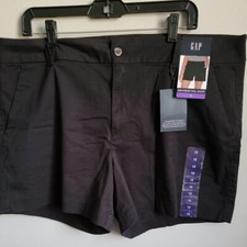 New With Tags Gap Womens Black Size 16 Girlfriend Twill Shorts/Bottoms