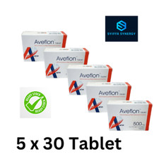 5 Boxes x 30'S Tablets AVEFLON 500mg Treatment For Hemorrhoids/Piles ORIGINAL