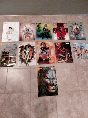 Lot of 11 Wizard Marvel Flip Poster Top Cow Double Sided Comics Dark Horse