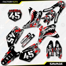 Gray & Red Savage Racing Graphics Kit fits 05-06 Suzuki RMZ450 RMZ 450 decal