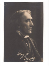 Henry Irving Signed Postcard Photo (Trimmed) / Autographed Stage Actor