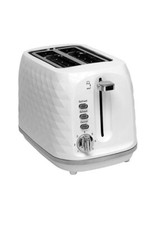 Diamond Textures Effect White Toaster 2 Slice ( MINOR USED)