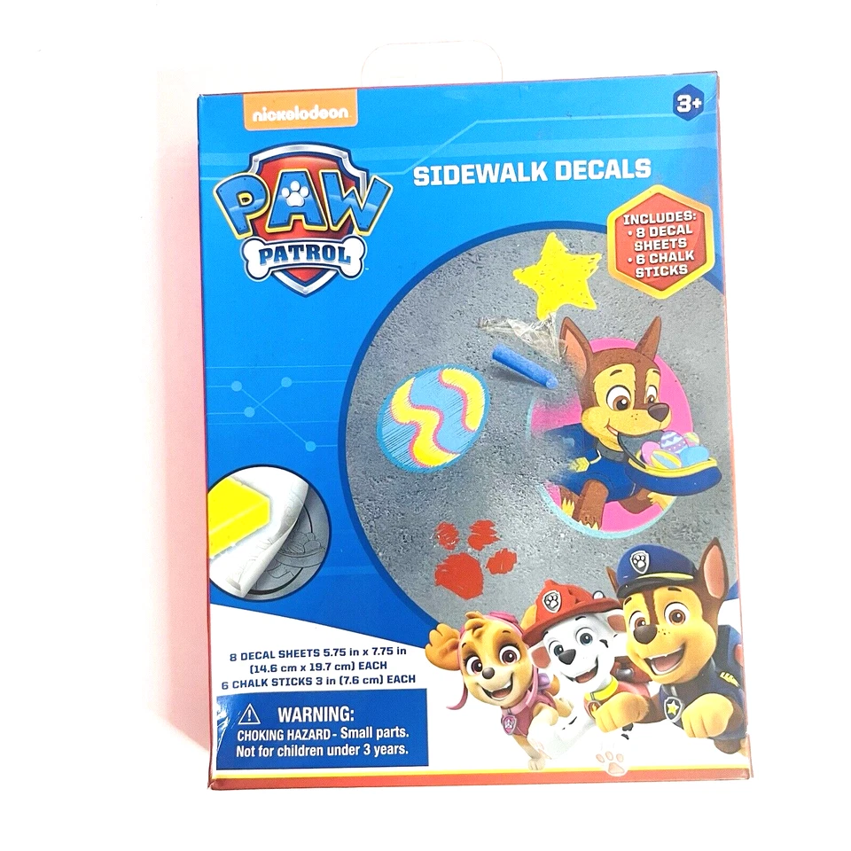 Kit de calcomanías de acera Paw Patrol para niños de Nickelodeon Foto 2 de 4